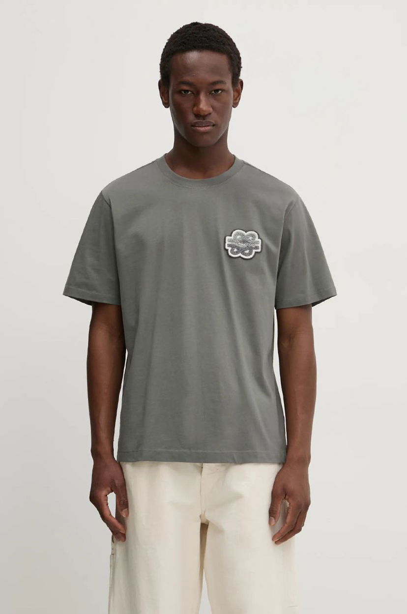 Футболка Filling Pieces Filling Pieces Gowtu Gun Applique T-Shirt Сірий | 74433926002