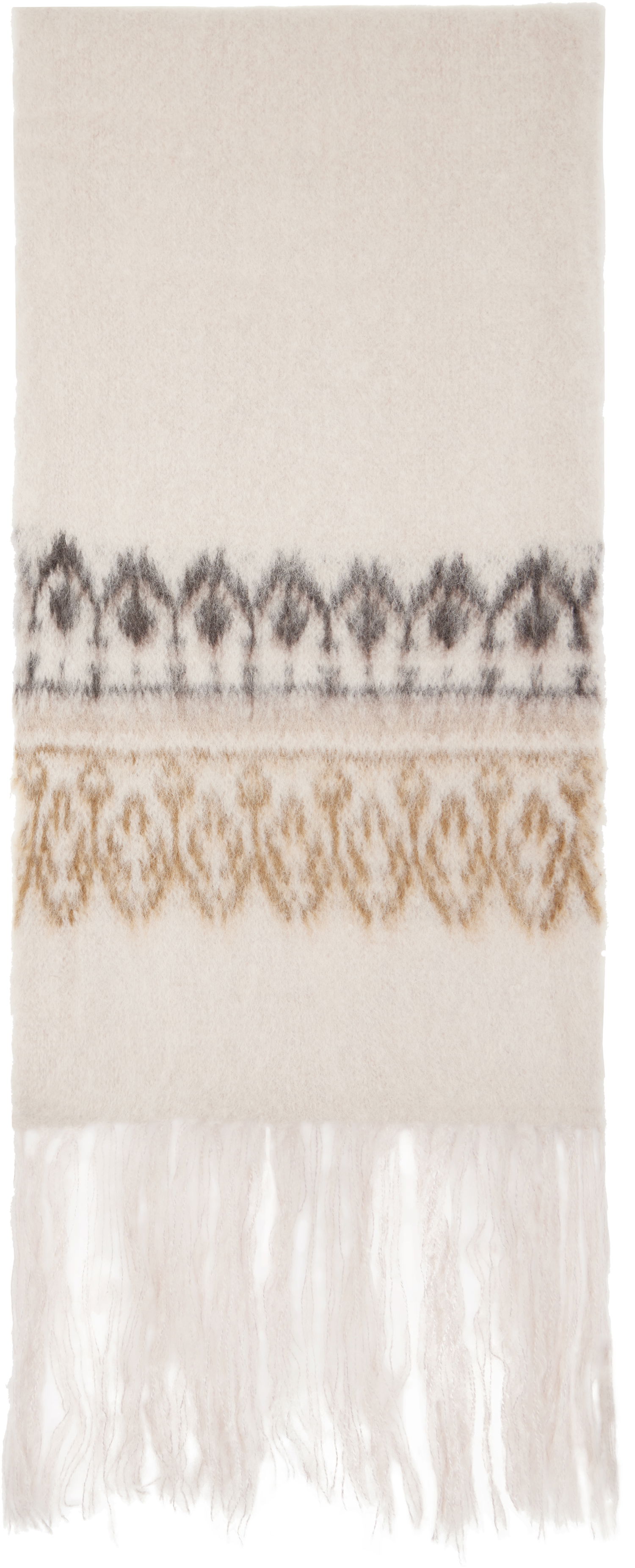 Шарф ISABEL MARANT Fringed Wool Scarf бежевий | EC072MFA-B3L02A, 1