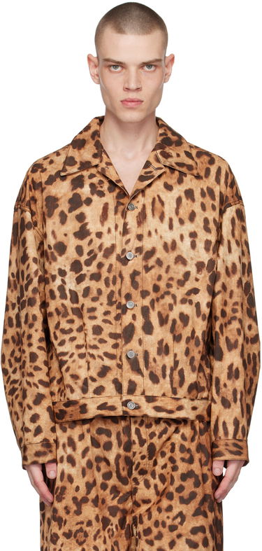 Куртка We11done We11done Allover Print Jacket Коричневий | WD-JK1-23-245-U-BR, 0