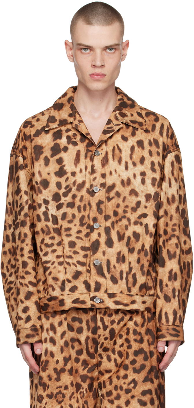 Куртка We11done We11done Allover Print Jacket Коричневий | WD-JK1-23-245-U-BR