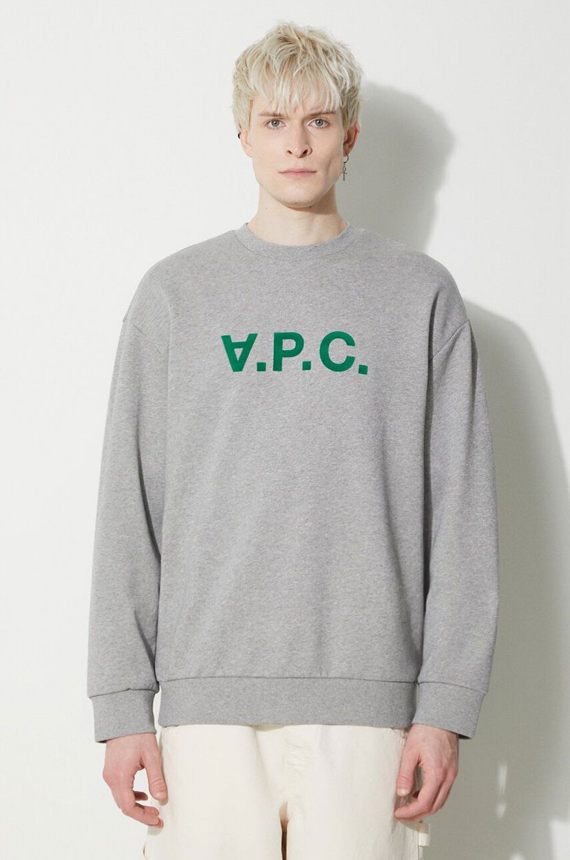 Світшоти A.P.C. Sweatshirt With Print Сірий | COFDX.H27836.PLB