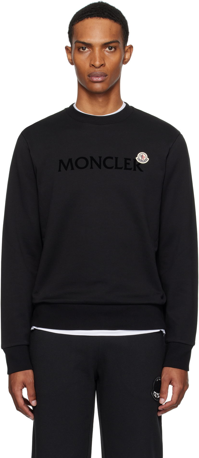 Світшоти Moncler Logo Cotton Sweatshirt чорний | K20918G00040809KR
