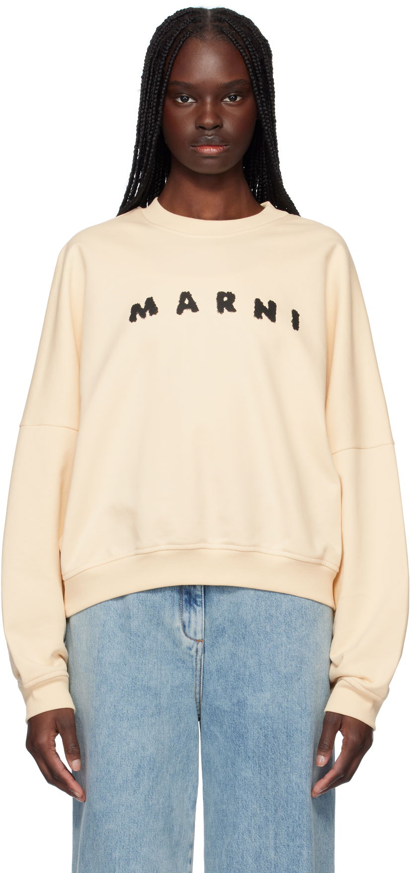 Світшоти Marni Marni Crewneck Sweatshirt бежевий | FLJE0185P7 USCX43