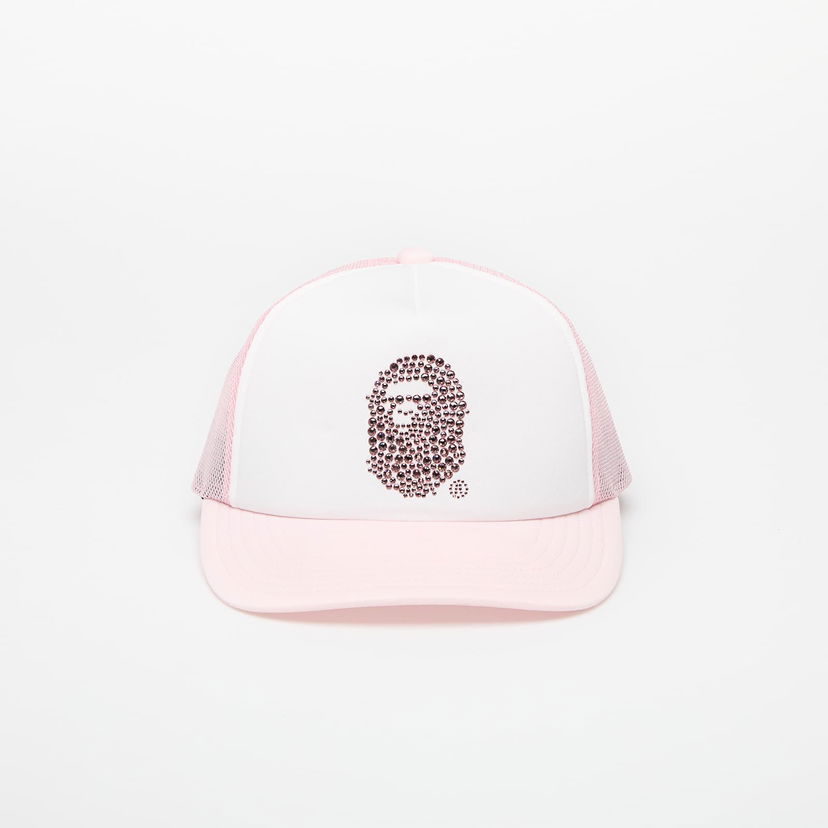 Кепка BAPE A BATHING APE Crystal Stone Ape Head Mesh Cap Рожевий | 001CPK802002LPNK