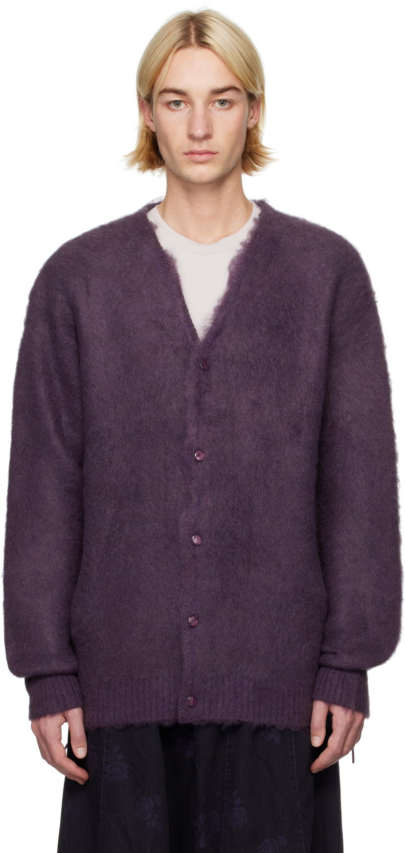 Cветр Needles Mohair Cardigan Фіолетовий | PU314