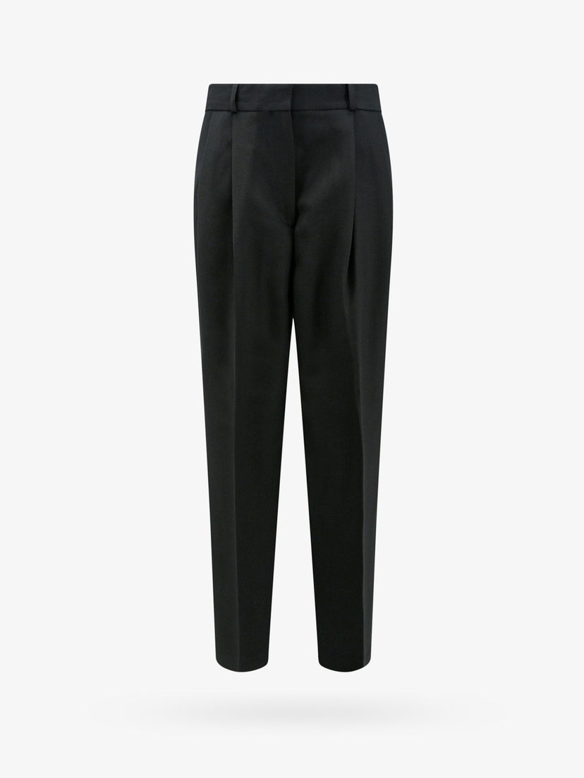Штани TOTEME Pleated Straight-Leg Trousers чорний | 234WRTWBM109FB0026001