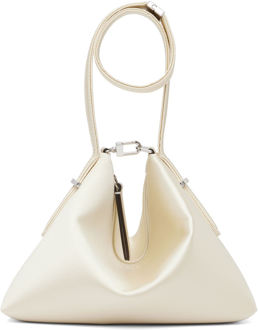 Сумочка TOTEME TOTEME Bevel Satin Wristlet Clutch білий | 253-WAL0090-FB0227