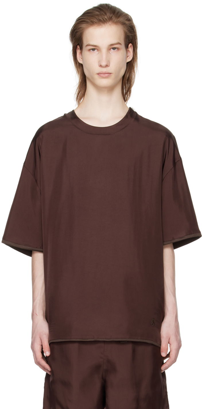 Футболка Jil Sander Reversible T-Shirt Бордовий | J22GC0164_JTN323