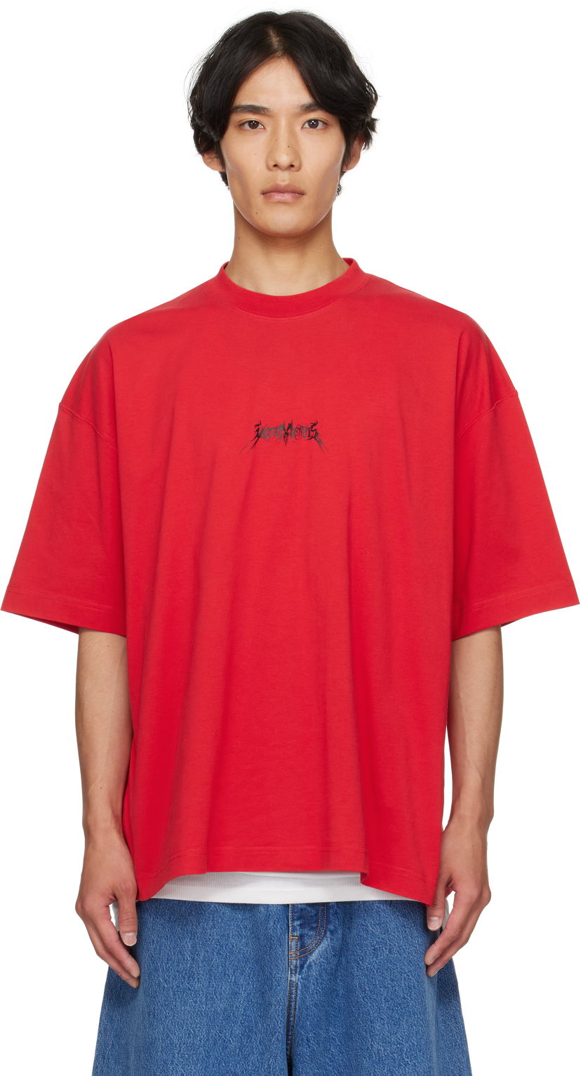 Футболка VETEMENTS VETEMENTS Metal Logo Regular Fit T-Shirt Червоний | UH76TR600R