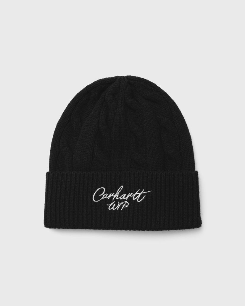 Шапка Carhartt WIP Signature Cable Beanie чорний | I035464-1T8.XX