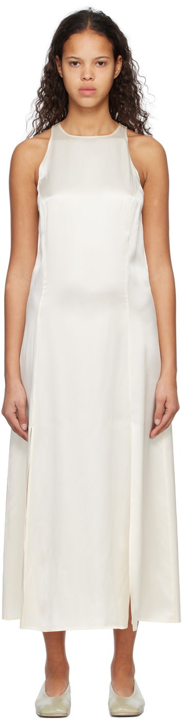 плаття Loulou de Saison Loulou de Saison Mina Midi Dress білий | MINA