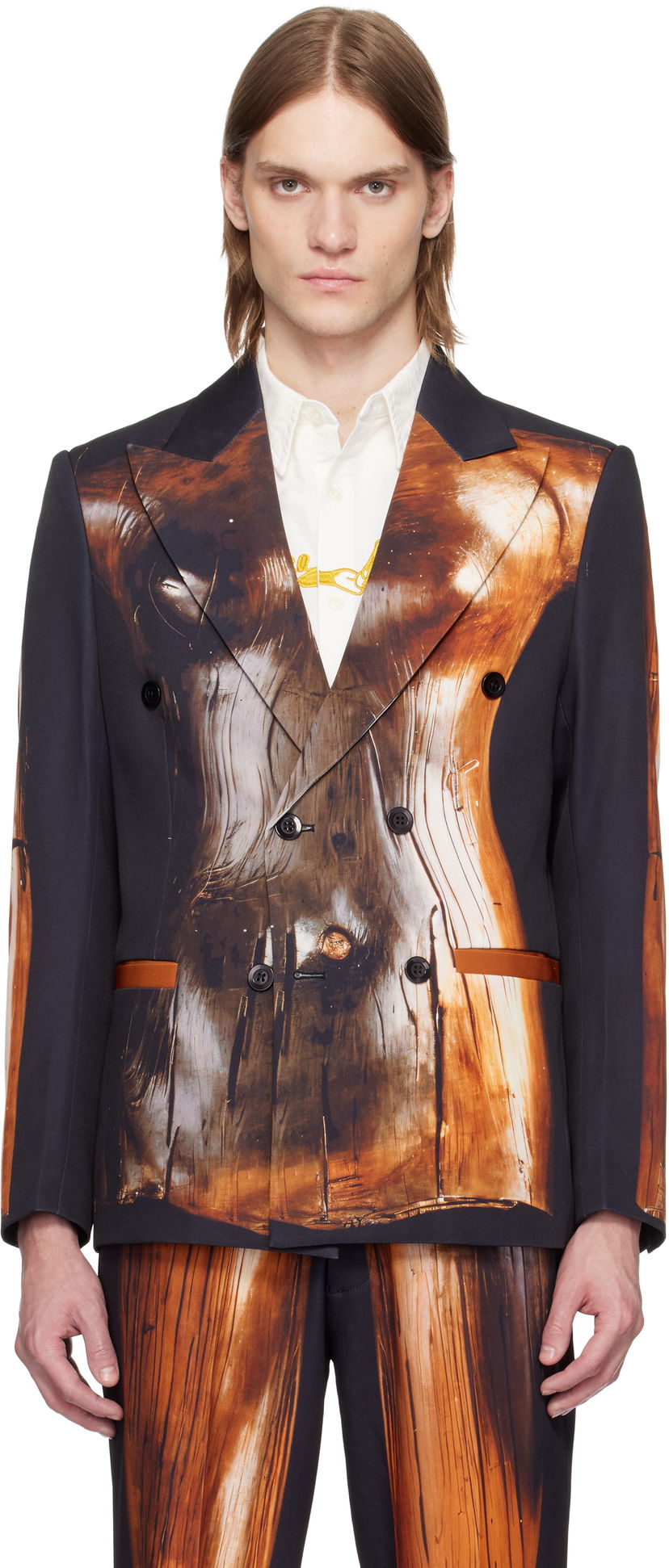 Куртка KidSuper KidSuper Mannequin Figure Double-Breasted Blazer чорний | SS25-SUT-10