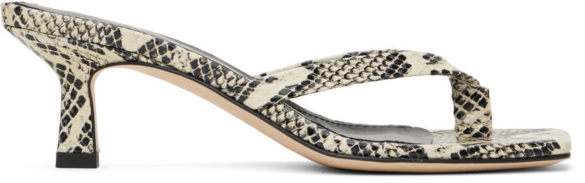Аксесуари Aeyde Aeyde Wilma Leather Toe-Post Heeled Sandals бежевий | A11-HS-LESS55CI72-SS25-100-043