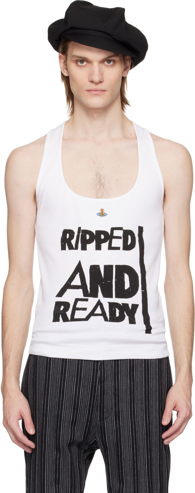 Безрукавка Vivienne Westwood Vivienne Westwood 'Ripped & Ready' Tank Top білий | 2G010007-J009C-