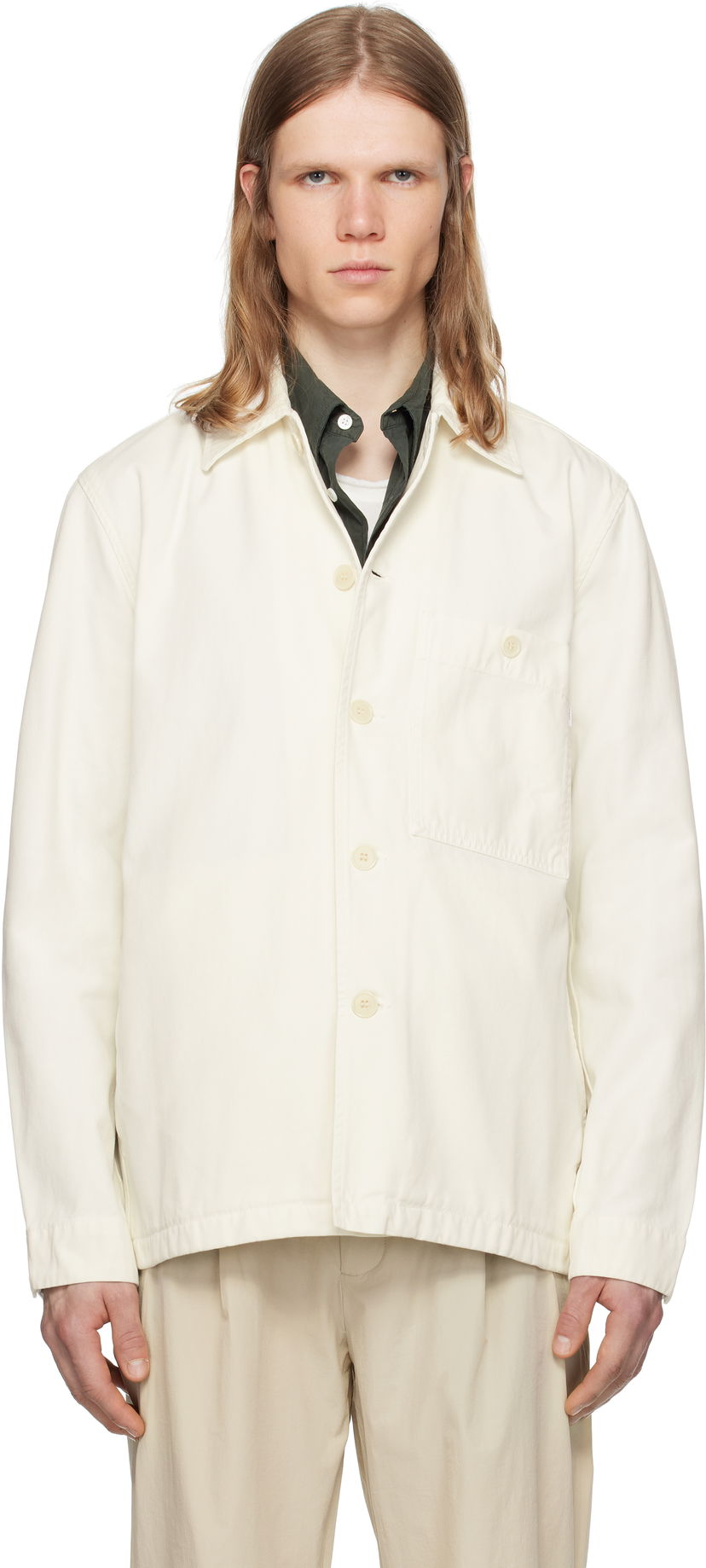 Сорочка NORSE PROJECTS Norse Standard Twill Overshirt білий | N50-0260