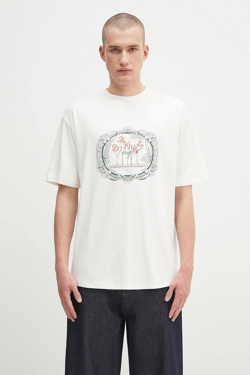 Футболка Drôle de Monsieur Drôle de Monsieur Le Tshirt Plateau Graphic T-Shirt білий | H.TS255.CO002