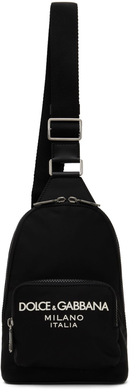 Поясна сумка Dolce & Gabbana Dolce&Gabbana Logo Sling Bag чорний | BM2295AG182