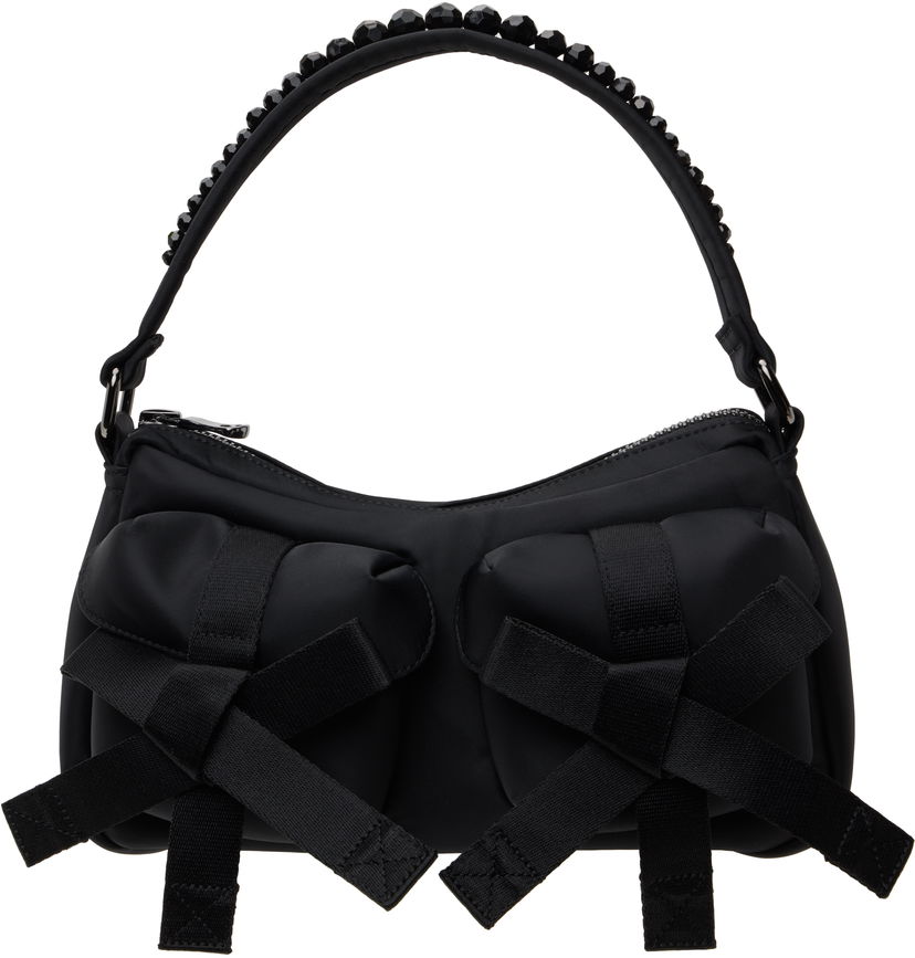 Сумочка Simone Rocha Simone Rocha Beaded Utility Bow Pochette Bag чорний | BAG176B 0761
