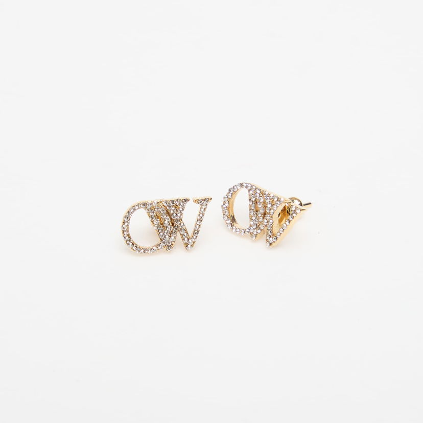 Сережки Off-White Off-White OW Earrings with Rhinestones Металік | OWOD299C99MET0017672