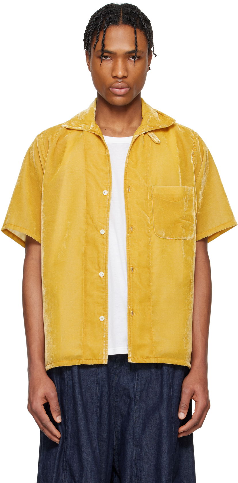 Сорочка Needles NEEDLES Italian Collar Velvet Shirt Жовтий | QV302