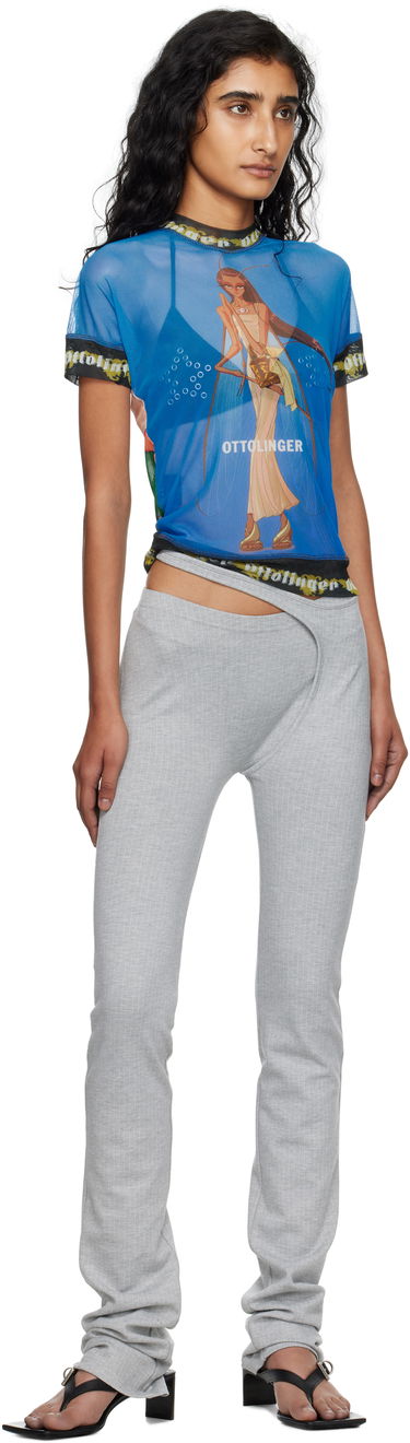 Футболка Ottolinger Ottolinger Oversized Mesh Graphic T-Shirt Синій | 101-100501-02, 3