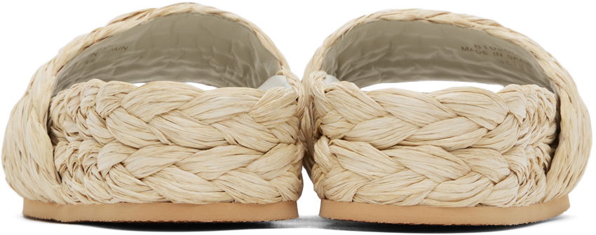 плаття Stella McCartney Stella McCartney Skyla Raffia Platform Slides бежевий | 810206E00109, 1