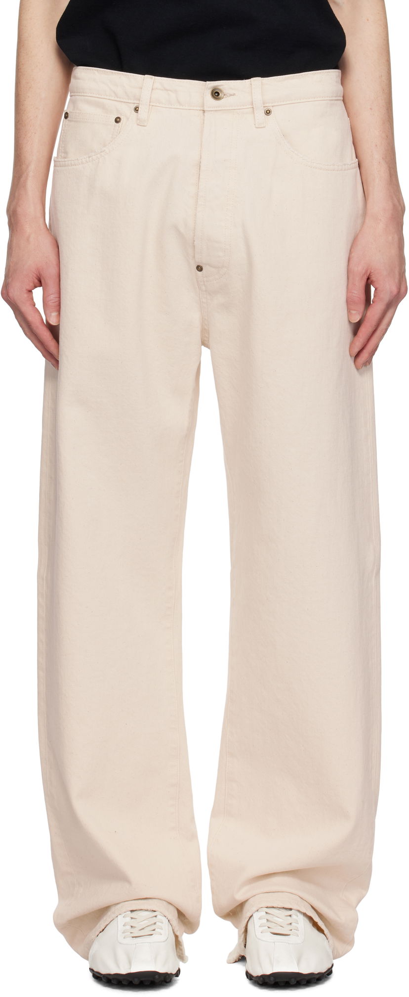 Джинси Maison Margiela Maison Margiela Buckle Jeans бежевий | S50LA0238 M30026