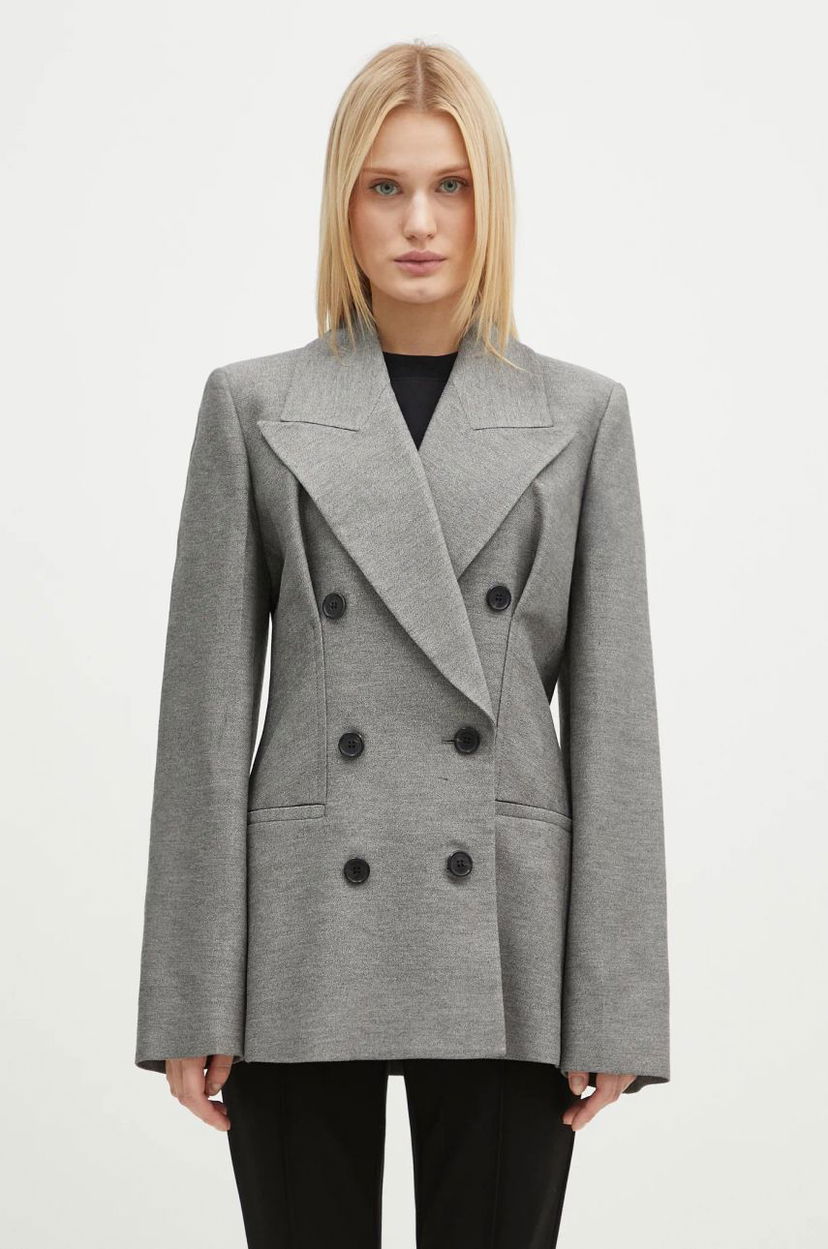 Пальто JW Anderson JW Anderson Hourglass Tailored Oversize Blazer Сірий | JK0343.PG1640.929