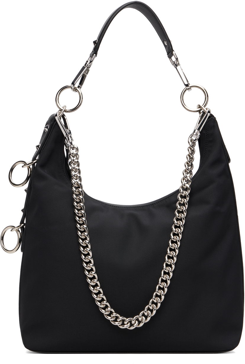 Сумочка R13 Small Chain-Link and Studded Hobo Bag чорний | R13WA062-A010