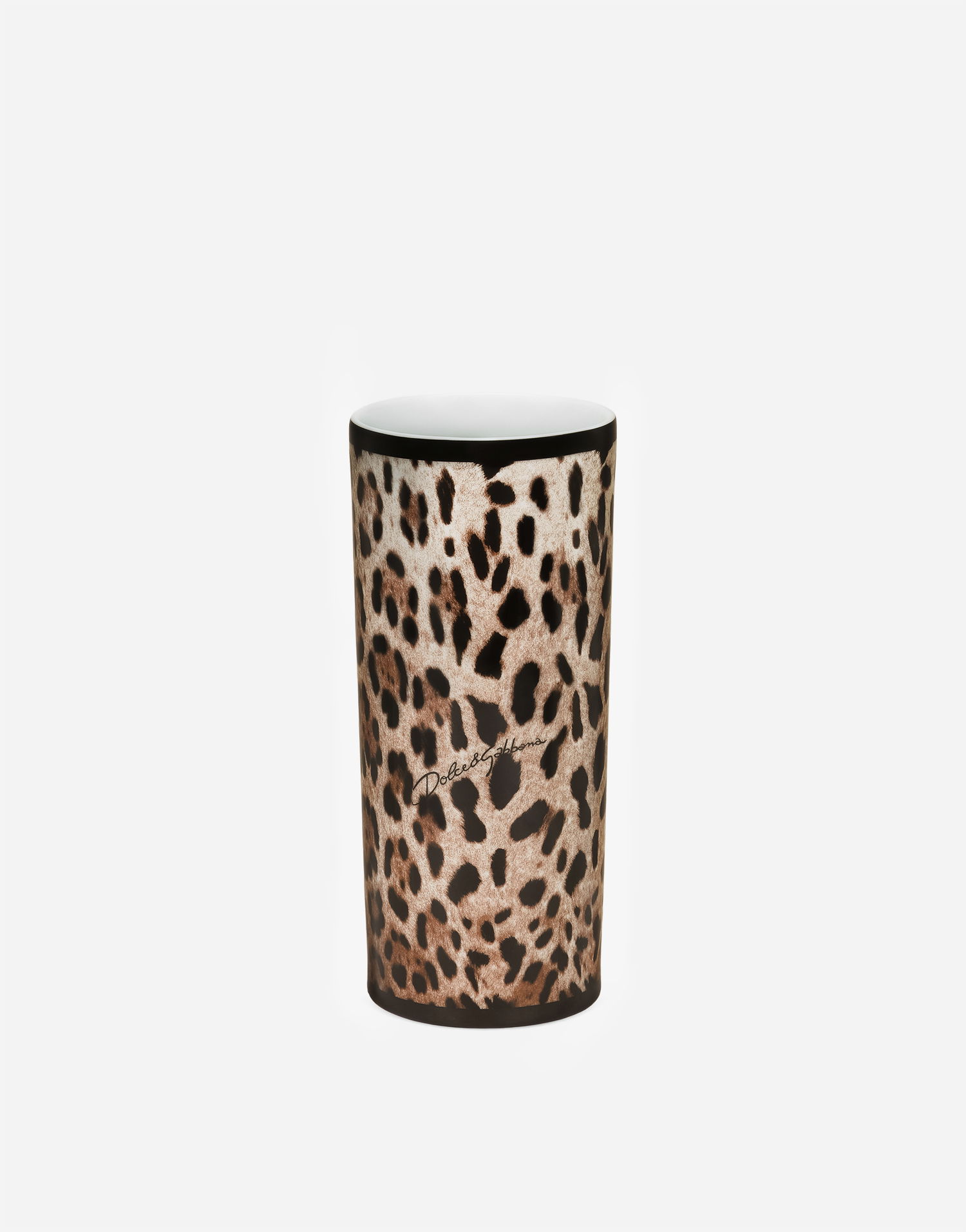 Домашній декор Dolce & Gabbana Dolce & Gabbana Leopard Print Cylindrical Porcelain Vase Onesize Різнокольоровий | TCC196TCAMWUL003, 1