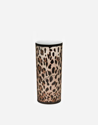 Домашній декор Dolce & Gabbana Dolce & Gabbana Leopard Print Cylindrical Porcelain Vase Onesize Різнокольоровий | TCC196TCAMWUL003, 1