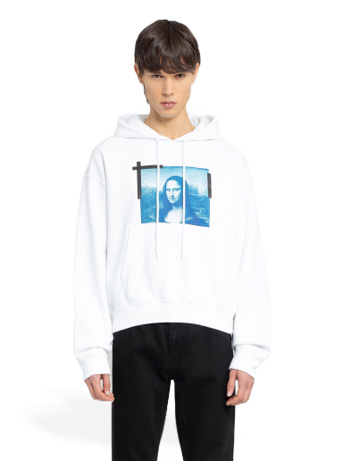 Світшоти Off-White Monalisa Over Hoodie білий | OMBB037C99FLE0050145