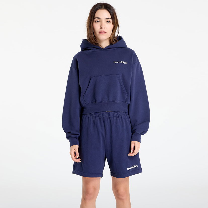 Світшоти Sporty & Rich Health is Wealth Cropped Hoodie Dark Navy темно-синій | ST074602006BL106