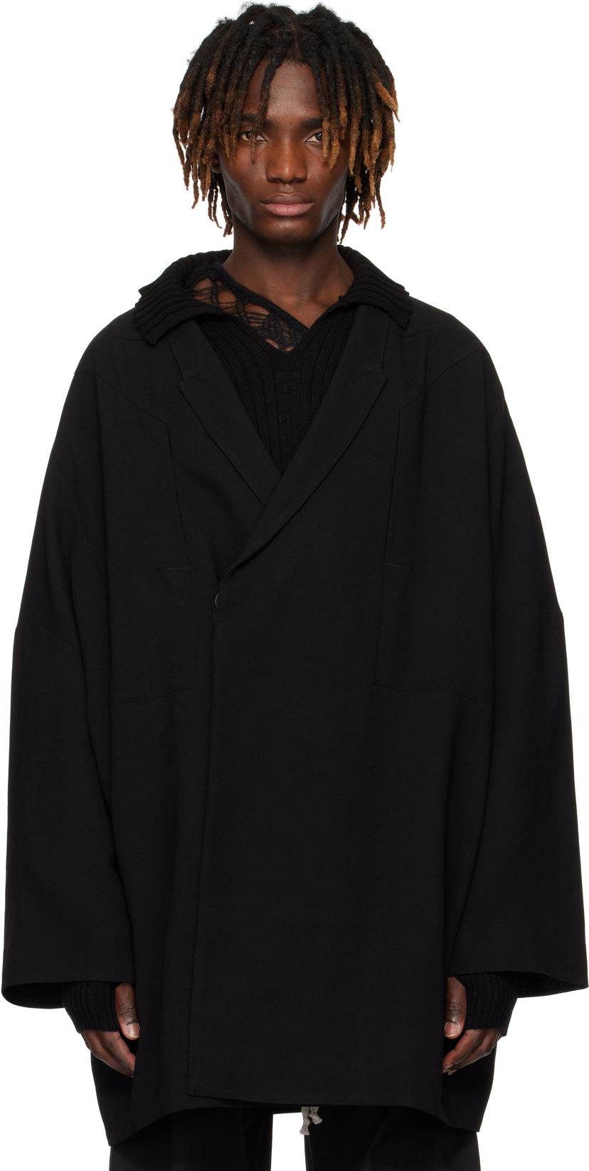 Пальто Rick Owens Rick Owens Oversized Arrowhead Jacket чорний | RU01E5751 WA