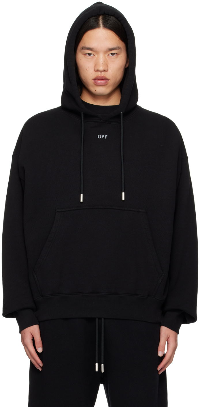 Світшоти Off-White Black Off Stamp Skate Hoodie чорний | OMBB085C99FLE0101001