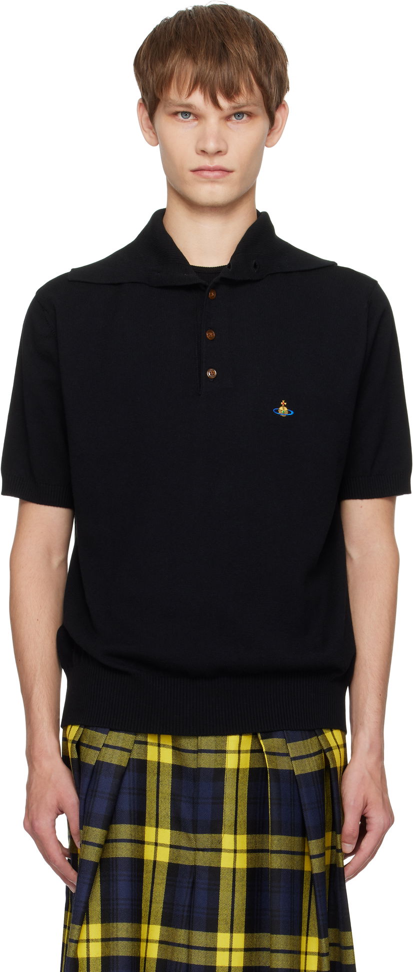 Сорочка поло Vivienne Westwood Vivienne Westwood Alex Knit Polo чорний | 2701001P-Y001V-
