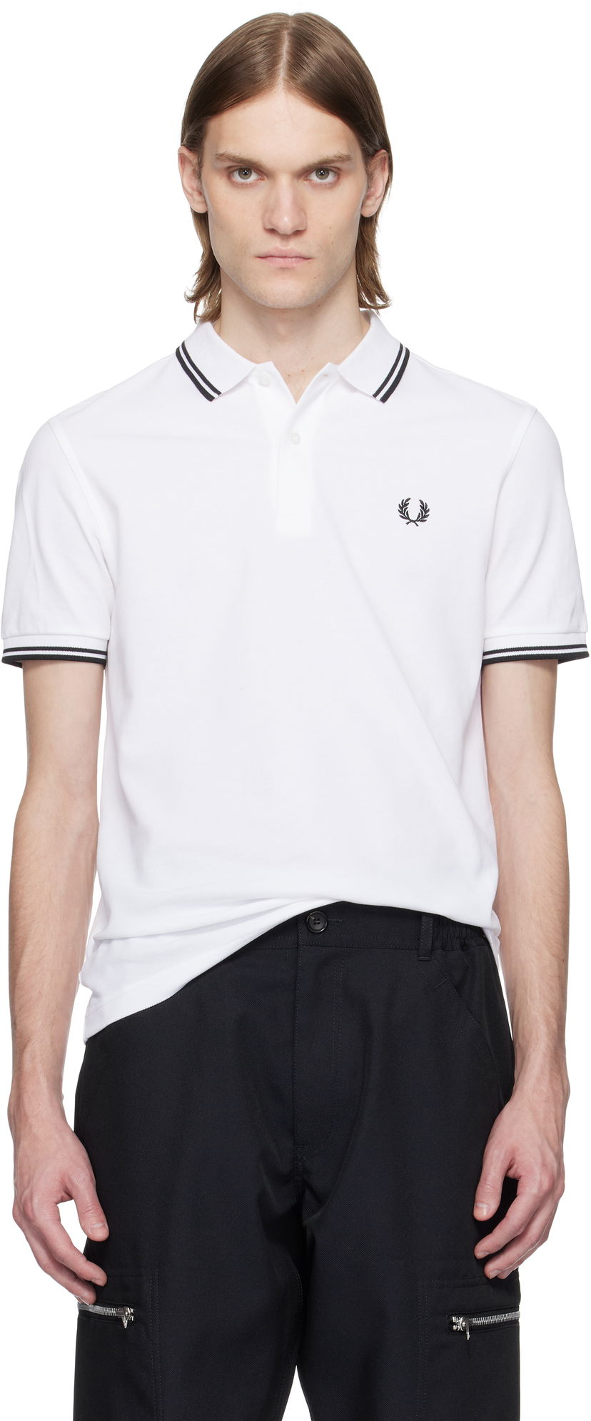 Сорочка поло Comme des Garçons Comme des Garçons Shirt Fred Perry Edition 'Strong Will' Polo білий | FO-T502-051