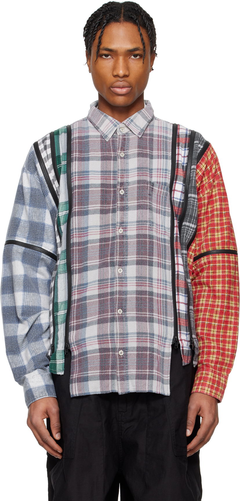 Сорочка Needles NEEDLES 7 Cuts Zipped Flannel Shirt Різнокольоровий | QV394