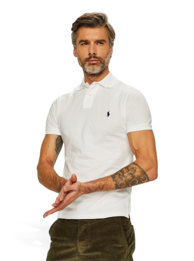 Сорочка поло Polo by Ralph Lauren Custom Fit Polo білий | 710548797001