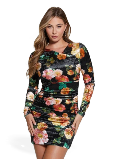плаття GUESS Bodycon Velvet Mini Dress Різнокольоровий | W4RK64KBZO2