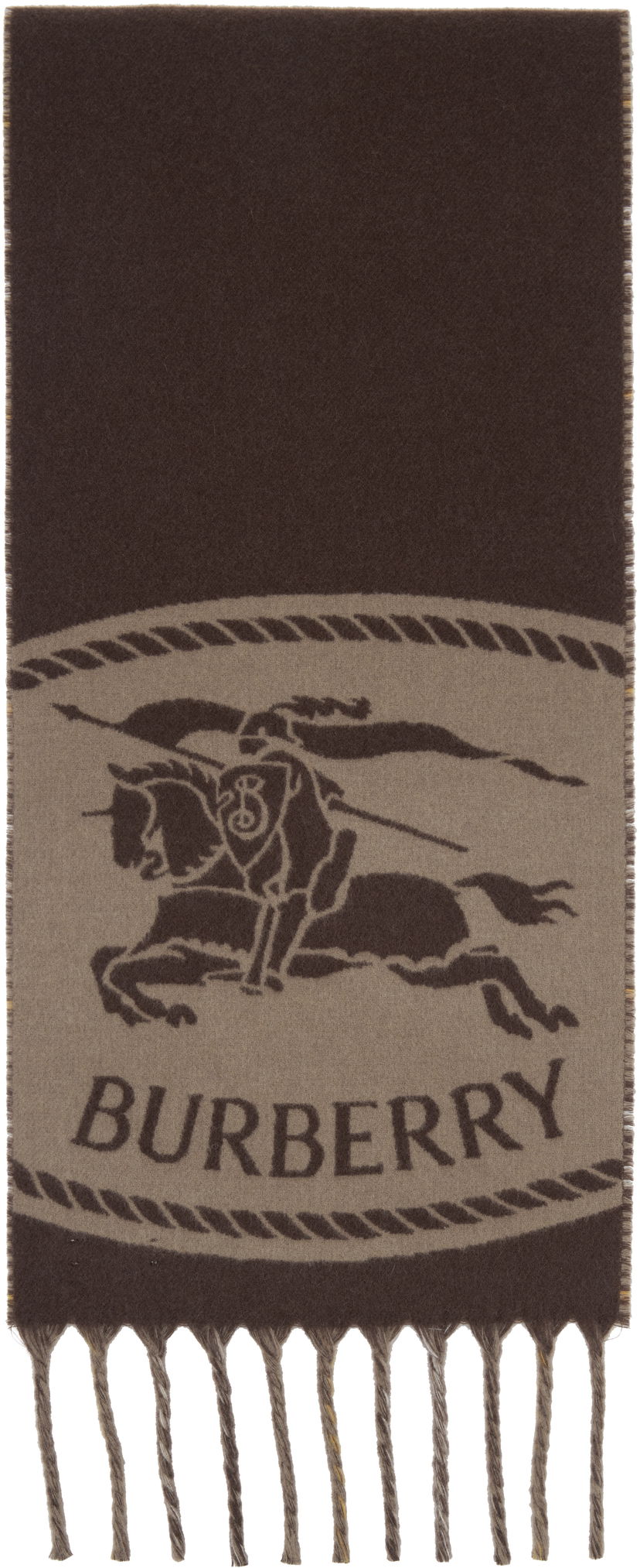 Шарф Burberry Burberry Reversible Knight Stamp Scarf Коричневий | 8109747