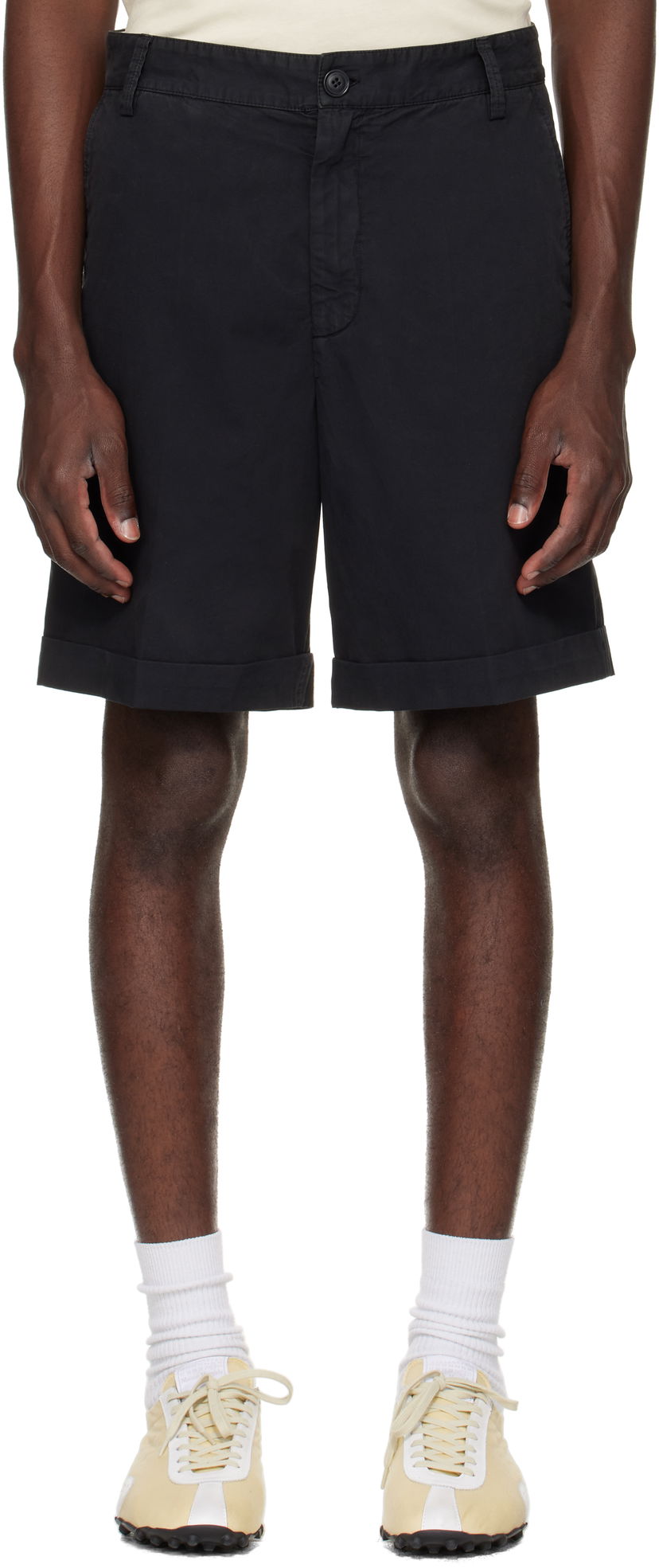Шорти A.P.C. A.P.C. Andrew Cuffed Shorts чорний | COHKU-H10219