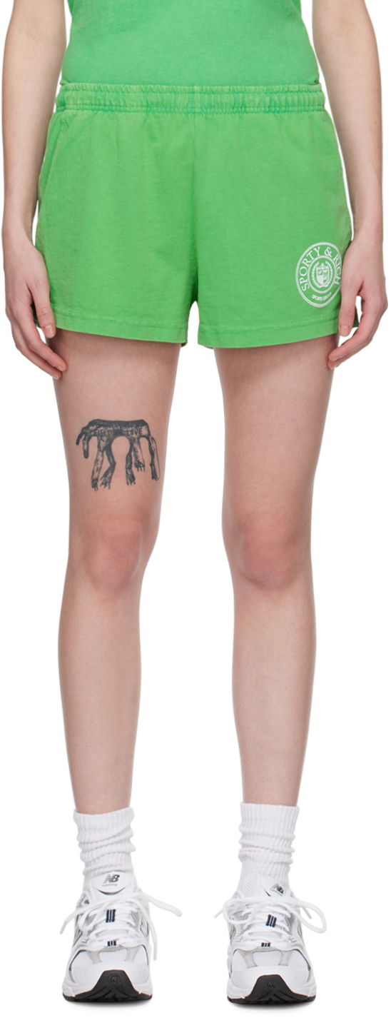 Шорти Sporty & Rich Connecticut Crest Shorts Зелений | SHAW2314VE