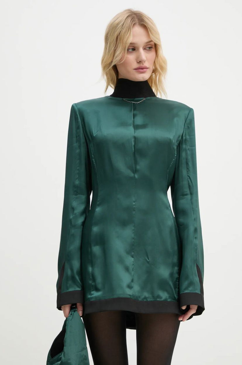 плаття Maison Margiela Green Satin Mini Dress Зелений | S62DA0036.S41355
