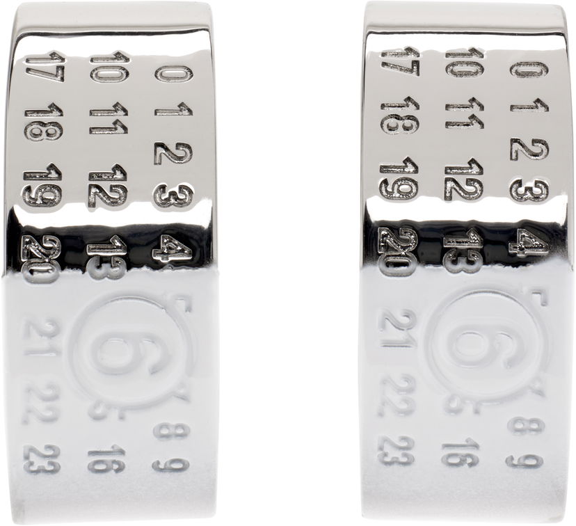 Сережки Maison Margiela MM6 Maison Margiela Minimal Logo 8 Hoop Earrings Металік | SM7VG0056 P8339