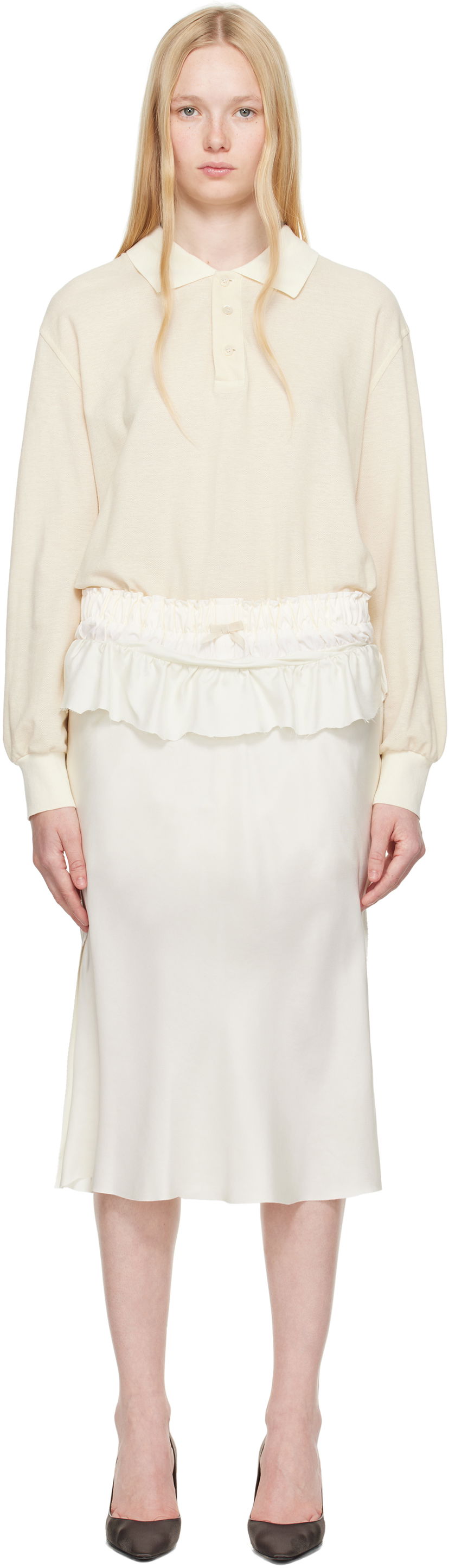 Спідниця Maison Margiela Maison Margiela Paneled Midi Dress білий | S51DD0037 MTJ030