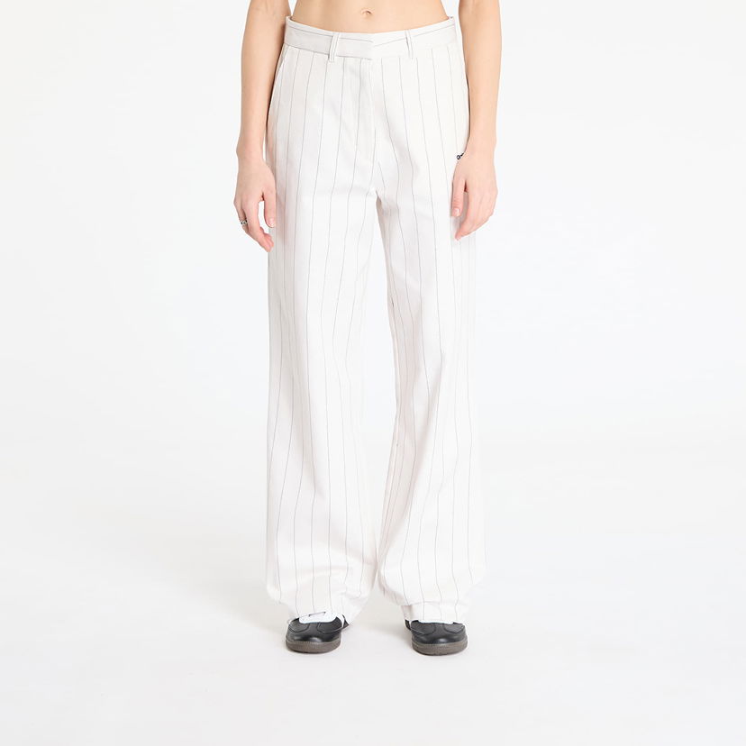 Штани adidas Originals adidas Pinstripe Twill Loose Pants білий | JJ3483