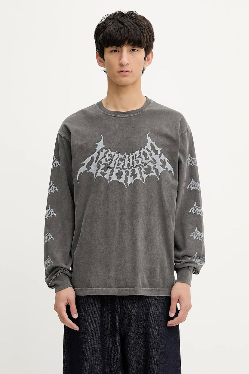 Футболка Neighborhood NEIGHBORHOOD Long Sleeve Graphic T-Shirt Сірий | 251PCNH.LT04