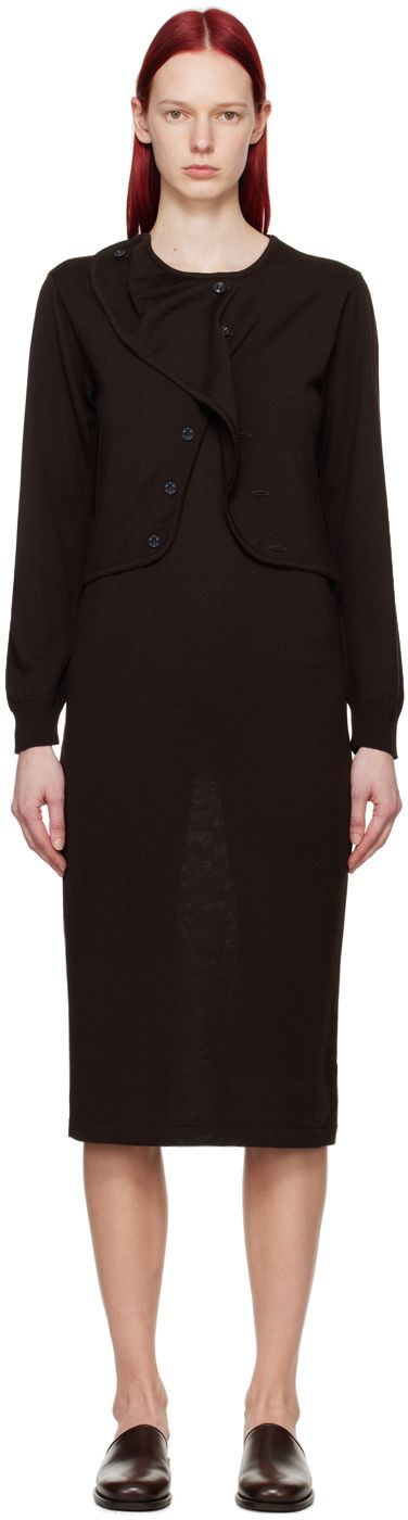 плаття LEMAIRE LEMAIRE Layered Midi Dress Коричневий | DR1060 LK087