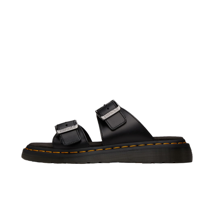 Кросівки та взуття Dr. Martens Black Josef Leather Buckle Slide Sandals чорний | 31570001